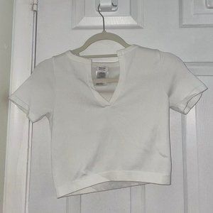 Cotton On Ribbed White T-Shirt